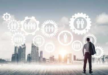 işadamı modern cityscape arıyorsunuz