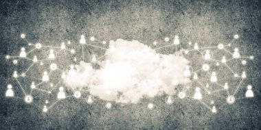 bulut bilgi işlem bağlantı kavramı beton duvar
