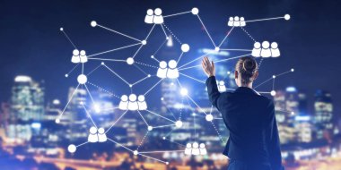 işkadını gece cityscape karşı 