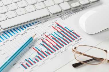 İş çalışma alanı klavye ile 