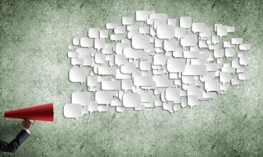 Duyuru kağıt trompet yapma işkadını kapanışı