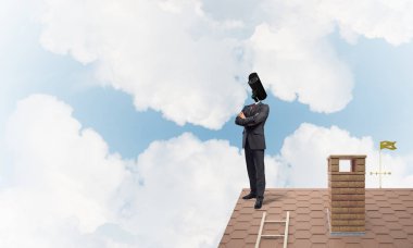 Kamera zoom ile meçhul iş adamı