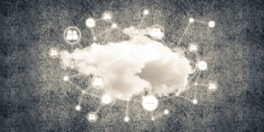 bulut bilgi işlem bağlantı kavramı beton duvar