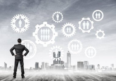 işadamı modern cityscape arıyorsunuz