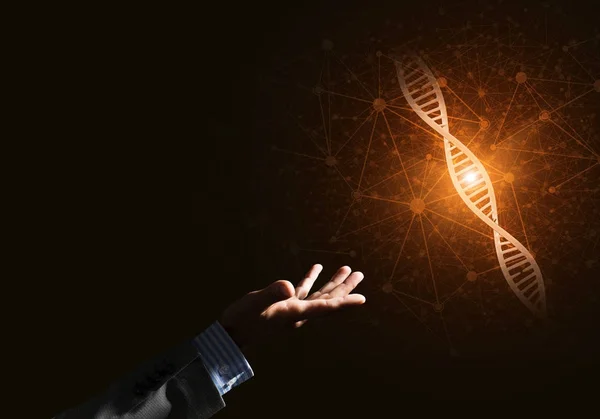 Дослідження молекул ДНК як концепція — стокове фото