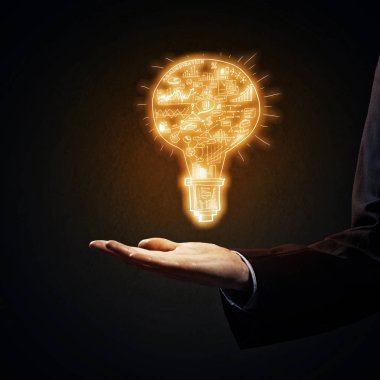 İş adamının kapanışı Palm 'da taslak fikri gösteriyor