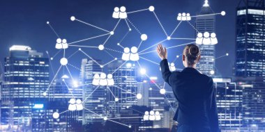 işkadını gece cityscape karşı 