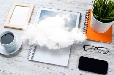 modern çalışma alanı'nın Üstten Görünüm