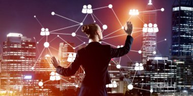 işkadını gece cityscape karşı 