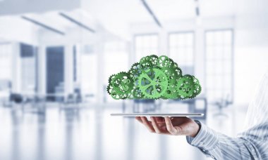 işadamı sunan tablet pc