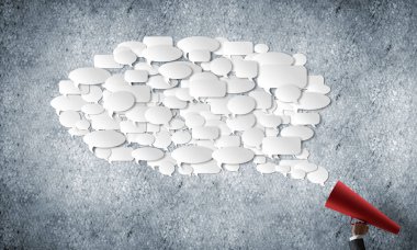 Duyuru kağıt trompet yapma işkadını kapanışı