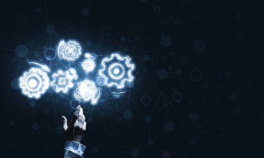 dişli mekanizması işaret işadamı