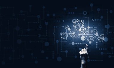 dişli mekanizması işaret işadamı