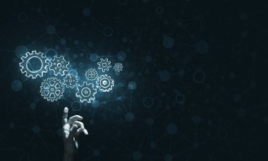 dişli mekanizması işaret işadamı