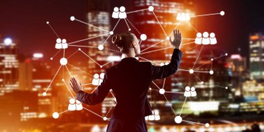 işkadını gece cityscape karşı 