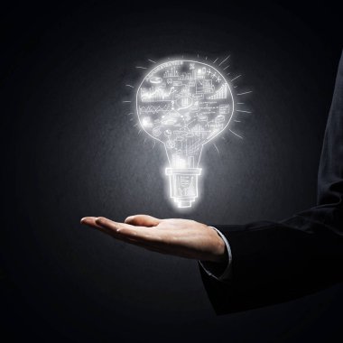 İş adamının kapanışı Palm 'da taslak fikri gösteriyor