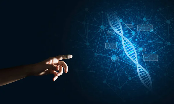 Dna 分子研究作为概念 — 图库照片