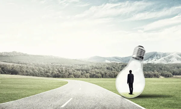 Ampulün içindeki iş adamı 