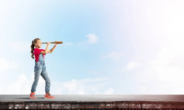 Schattige jongen meisje — Stockfoto