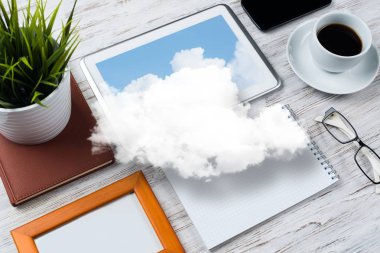 modern çalışma alanı'nın Üstten Görünüm