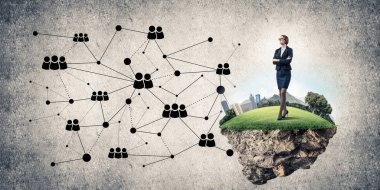 Yeşil Adası üzerinde iş kadını