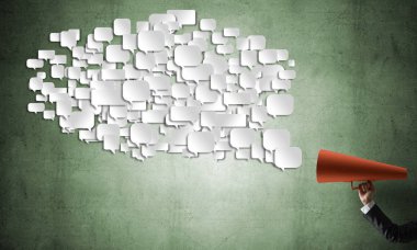 Duyuru kağıt trompet yapma işkadını kapanışı