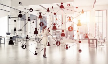 Modern ofis şık iş kadını 