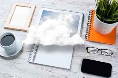 modern çalışma alanı'nın Üstten Görünüm