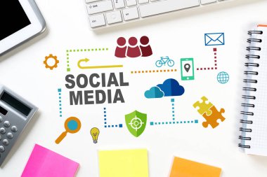 Sabit yaşam konsepti sunan cihazları ve sabit şeyleri olan iş yeri