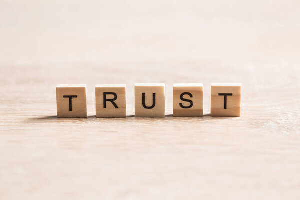 Business conceptual word collected of elements of wooden elements with the letters