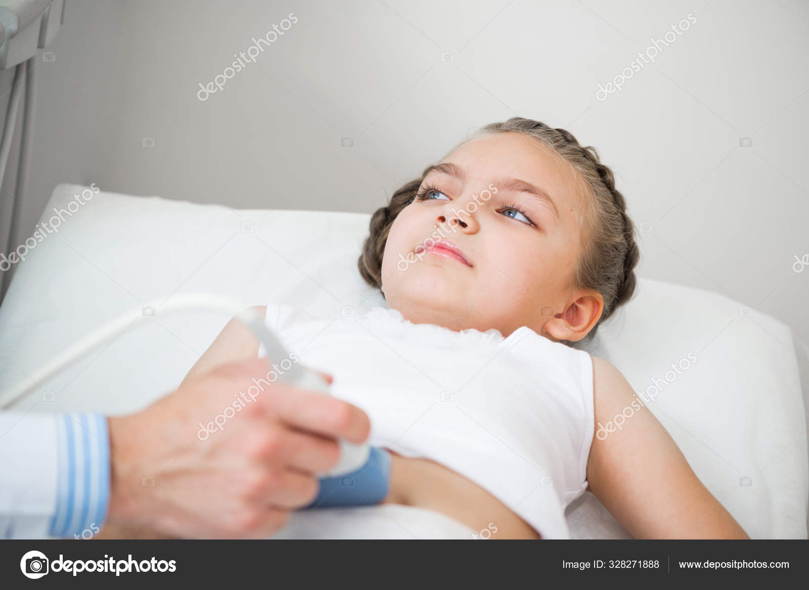 Medical Exam Little Girl Ultrasound Equipment Sonographer Moving Transducer Belly Stock Photo Image By C Khakimullin Medical Exam Little Girl Ultrasound Equipment Sonographer Moving Transducer Belly Stock Photo Image By C Khakimullin