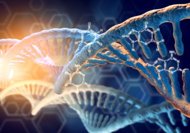 Dna molekülü araştırma kavramı ile arka plan görüntüsü