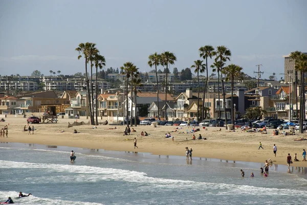Widok na Newport beach w Orange County, California — Zdjęcie stockowe