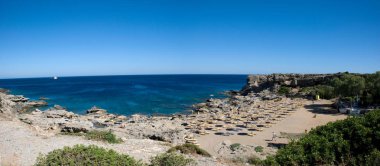 Kallithea plaj üzerinde panoramik tarihinde Yunan Adası Rhodes