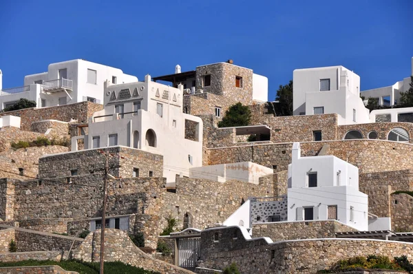 Küp Evler Tarihinde Yunan Mykonos Adası — Stok fotoğraf