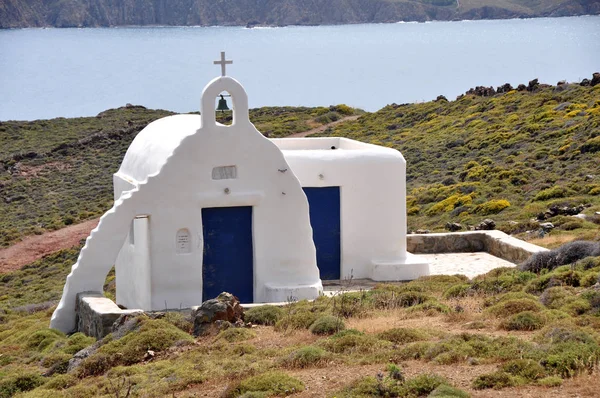 Pequena Igreja Grega Ilha Mykonos — Fotografia de Stock