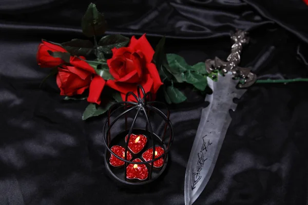 Gothic fashion dark accessories — Stock Photo, Image