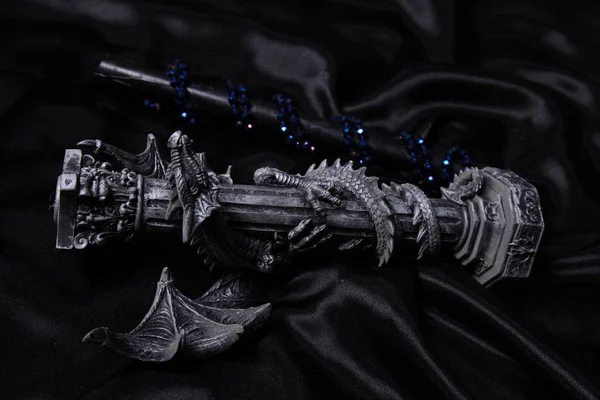 Gothic fashion dark accessories — Stock Photo, Image