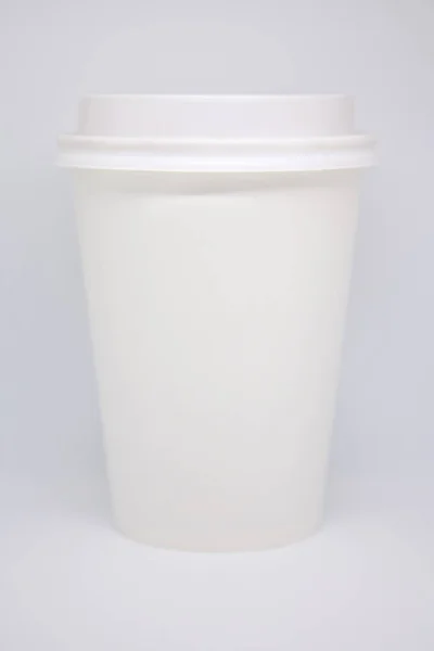 Snabb morgon papper vit kopp kaffe — Stockfoto