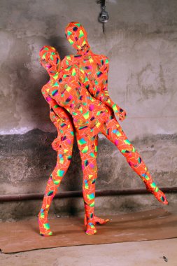 iki portakal zentai fetiş kız oynamaktan
