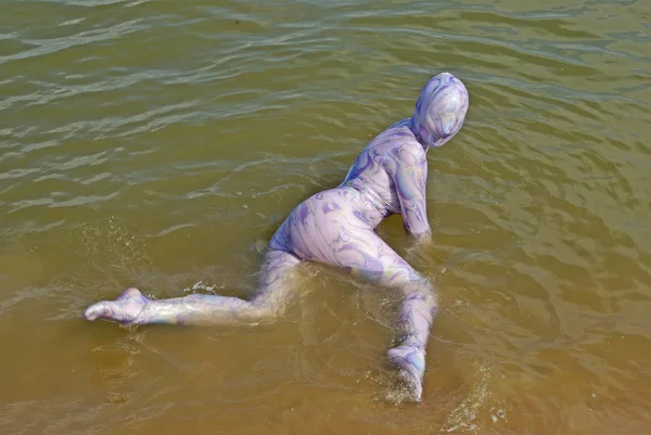 Legrační podivnou ufo cizí žena — Stock fotografie