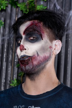 korkunç lanet olası ölü kötü palyaço portre