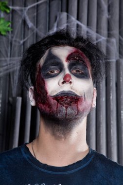 korkunç lanet olası ölü kötü palyaço portre