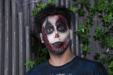 korkunç lanet olası ölü kötü palyaço portre