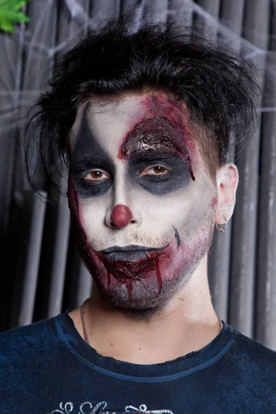 Effrayante mort démon clown portrait — Photo