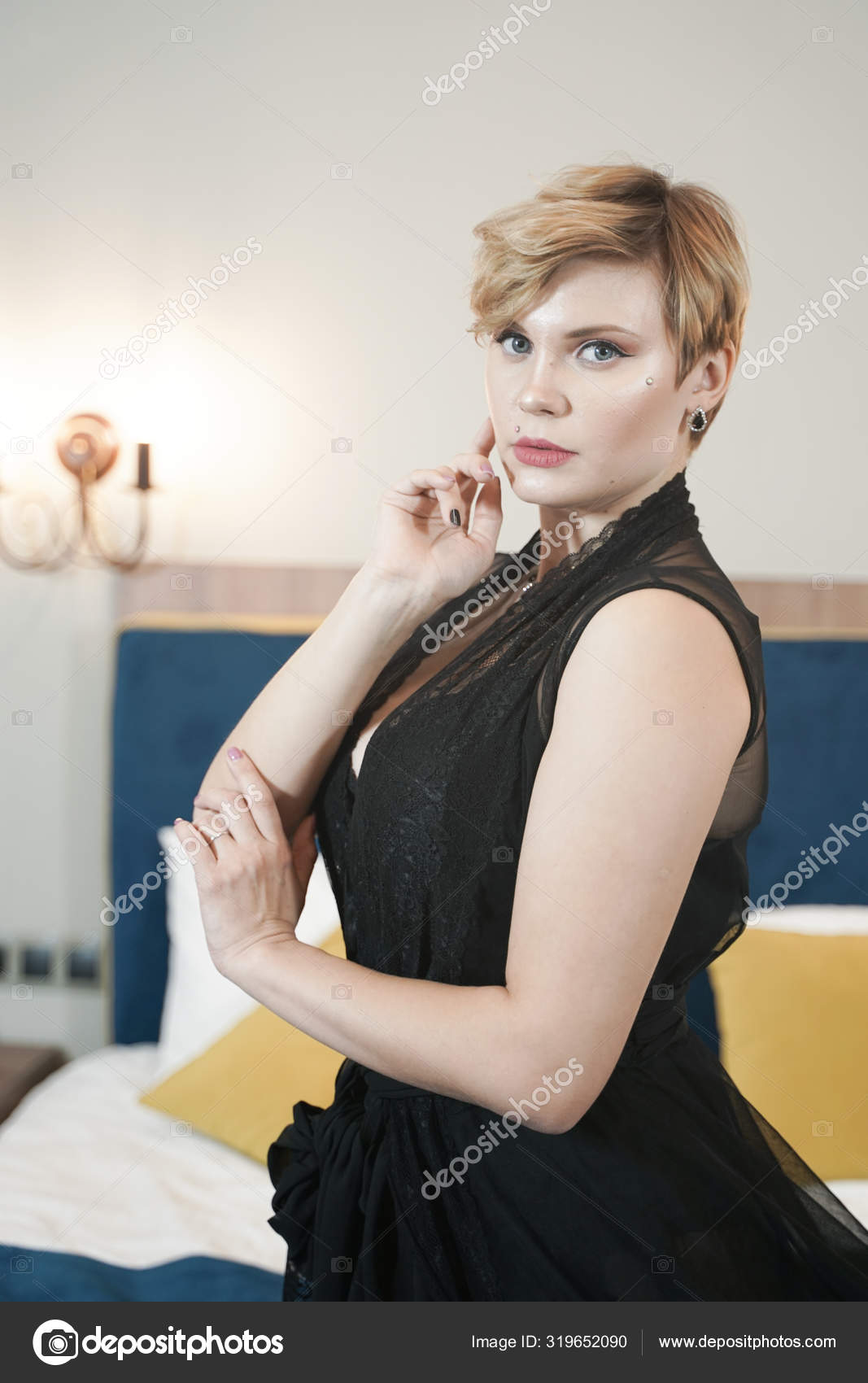 Beautiful Blond Sporty Plus Size Model Stock Photo - Download