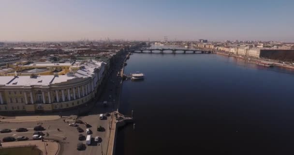 Neva rivier St. Petersburg — Stockvideo