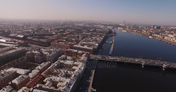 Neva rivier St. Petersburg — Stockvideo