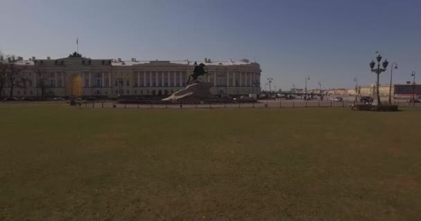 Rusko Petrohrad Bronze Horseman jaro — Stock video