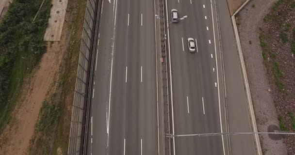 Vista aérea do intercâmbio rodoviário da cidade urbana moderna . — Vídeo de Stock